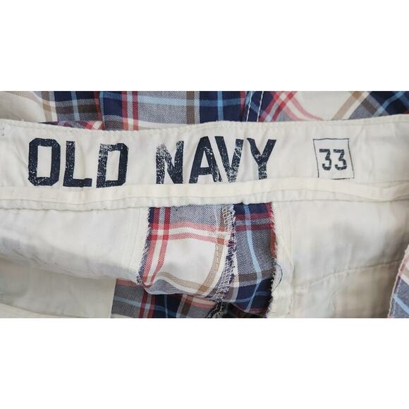 Old Navy Men's Cargo Shorts size 33 Multicolored Plaid - Picture 4 of 6